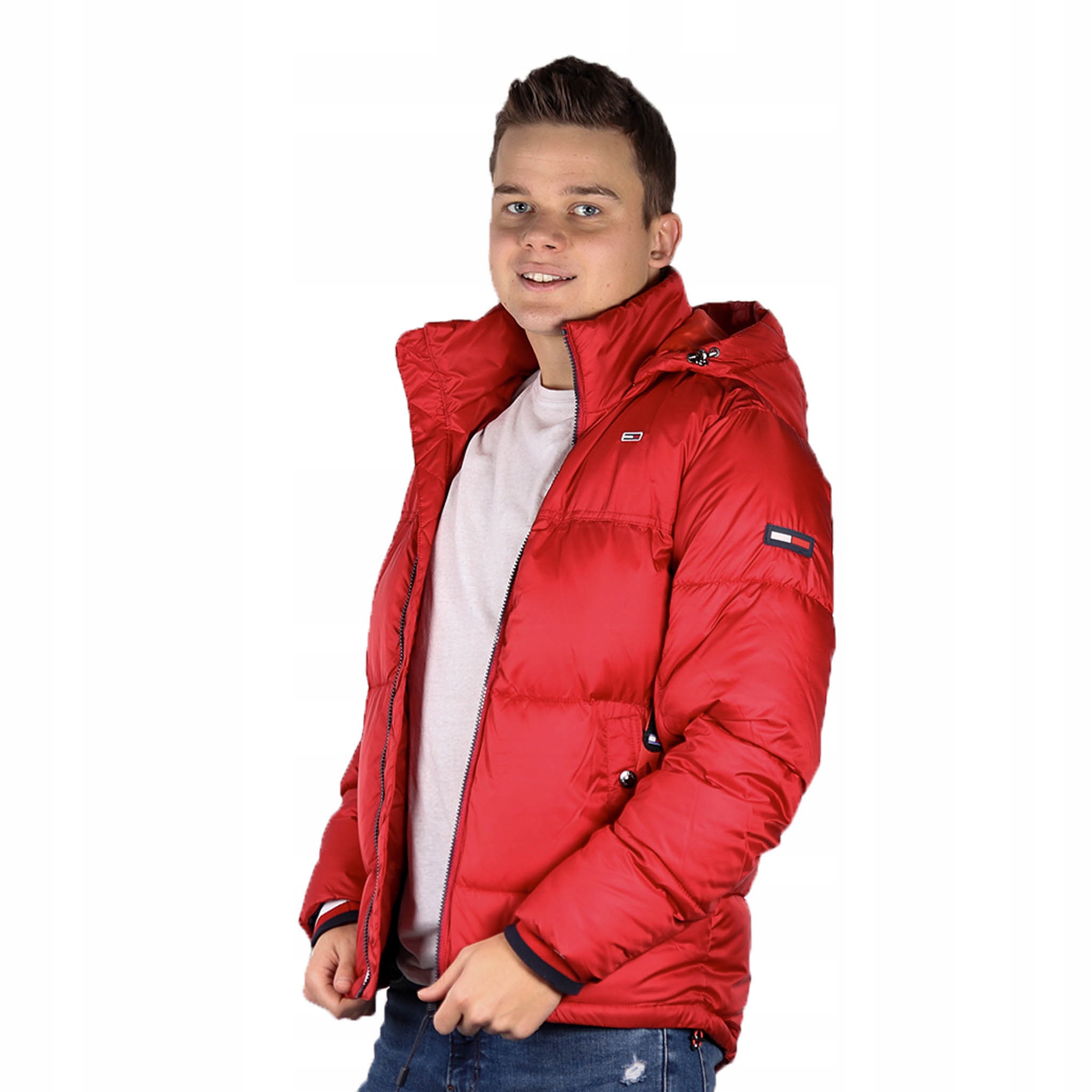 

Kurtka męska zimowa pikowana Tommy Jeans red