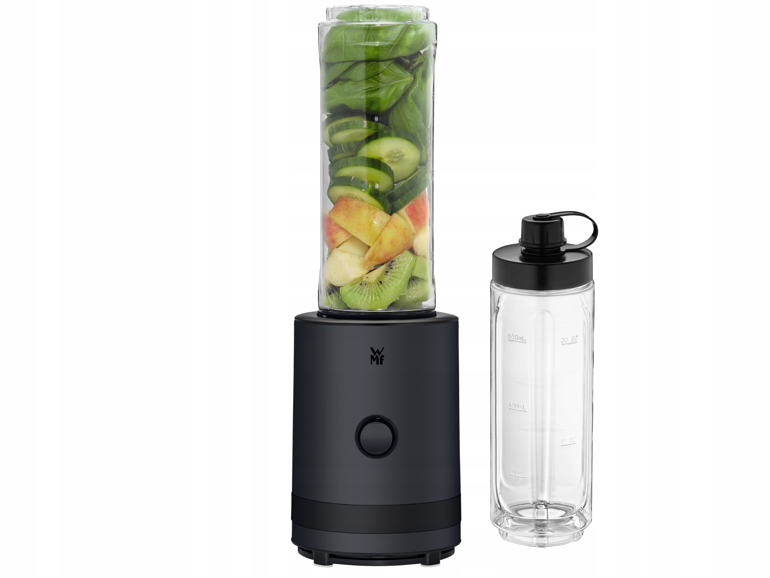 Blender kielichowy do smoothie i koktajli Wmf Kitchenminis czarny