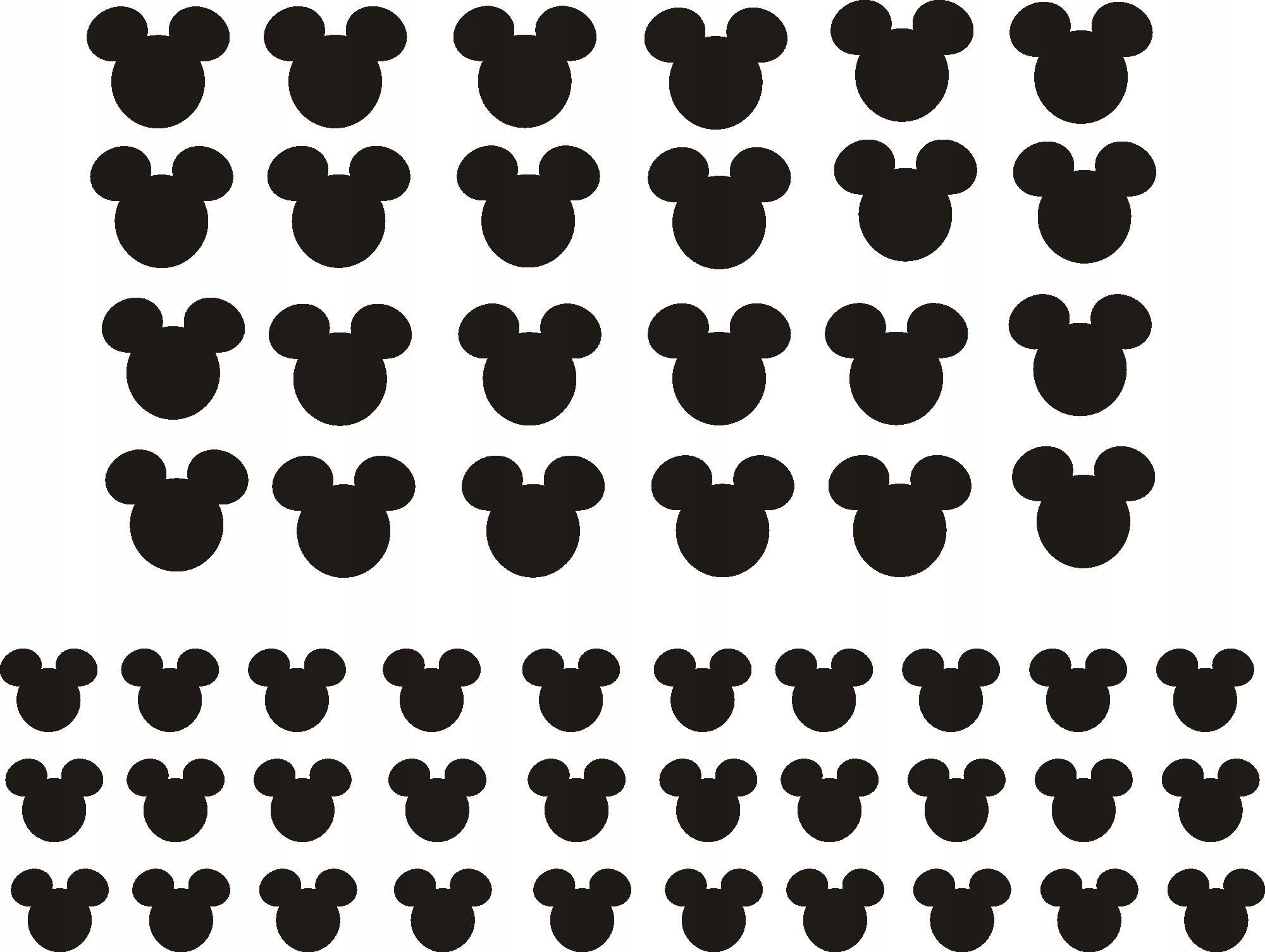 MICKEY MOUSE Myszka naklejki 27-2 RÓŻNE KOLORY