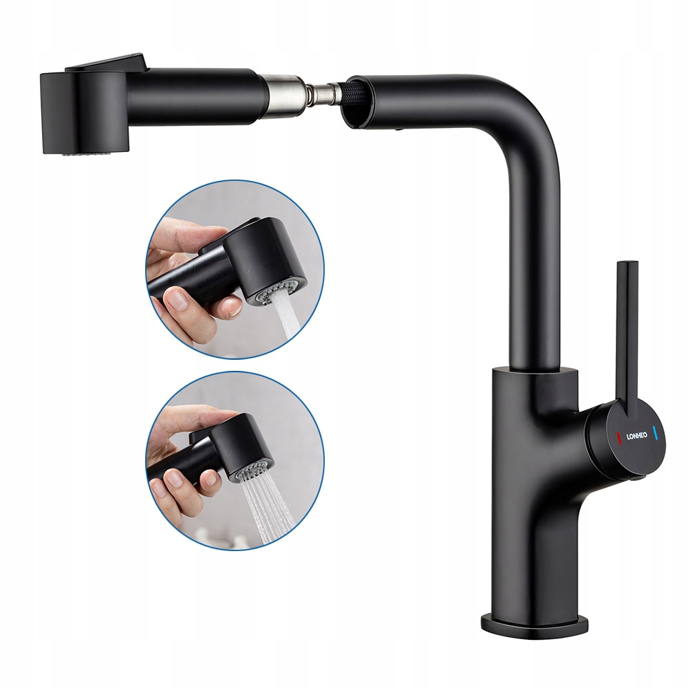 

Bateria Kuchenna Kran Wyciąganą Wylewką 2 Funkcja