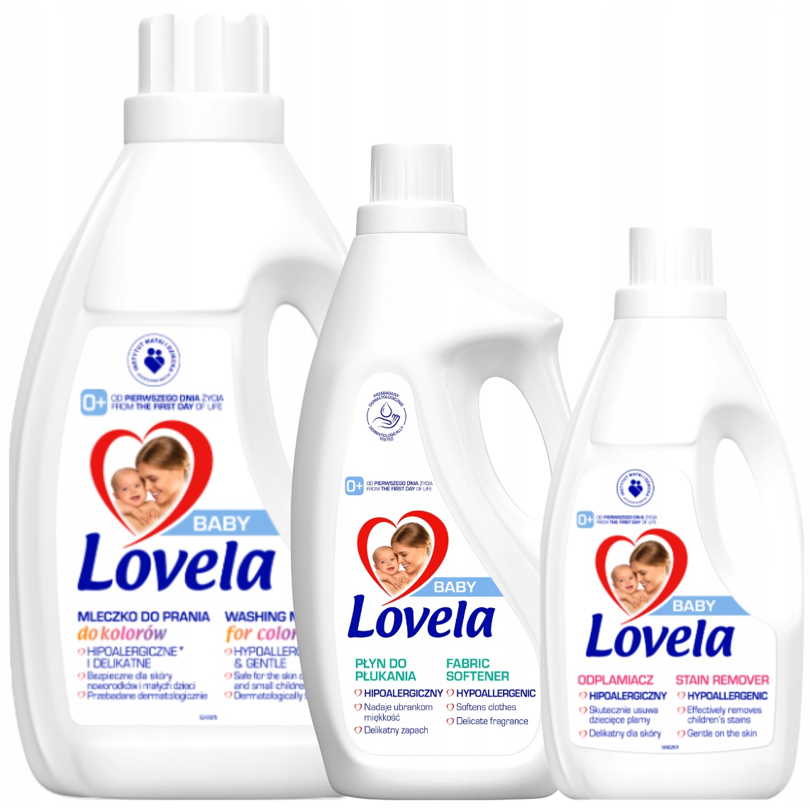 Levně Lovela tekutá aviváž Mléko na praní barev Hypoalergenní odstraňovač skvrn