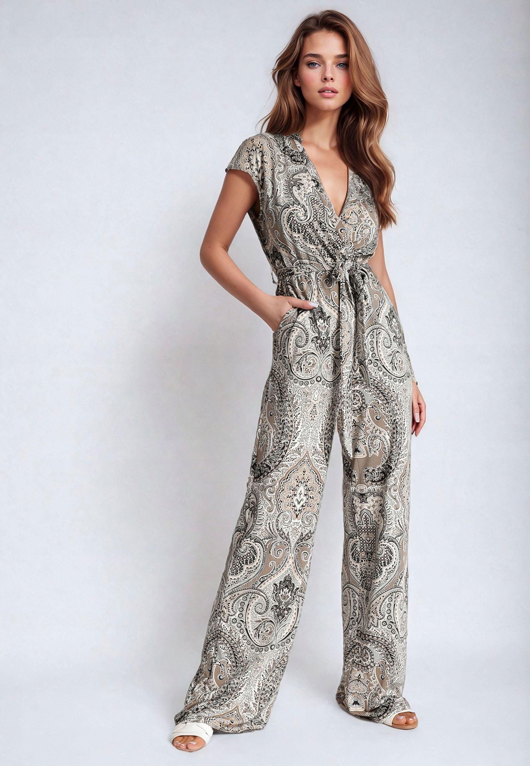 Kombinéza Casual Černá Ležérní Elegantní Dámská Boho Born2be S