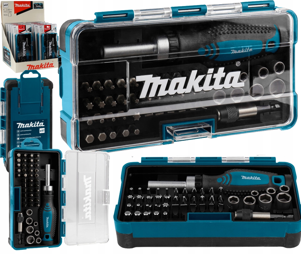 Zestaw Bitów I Nasadek Z Grzechotką 47SZT B-36170 Makita
