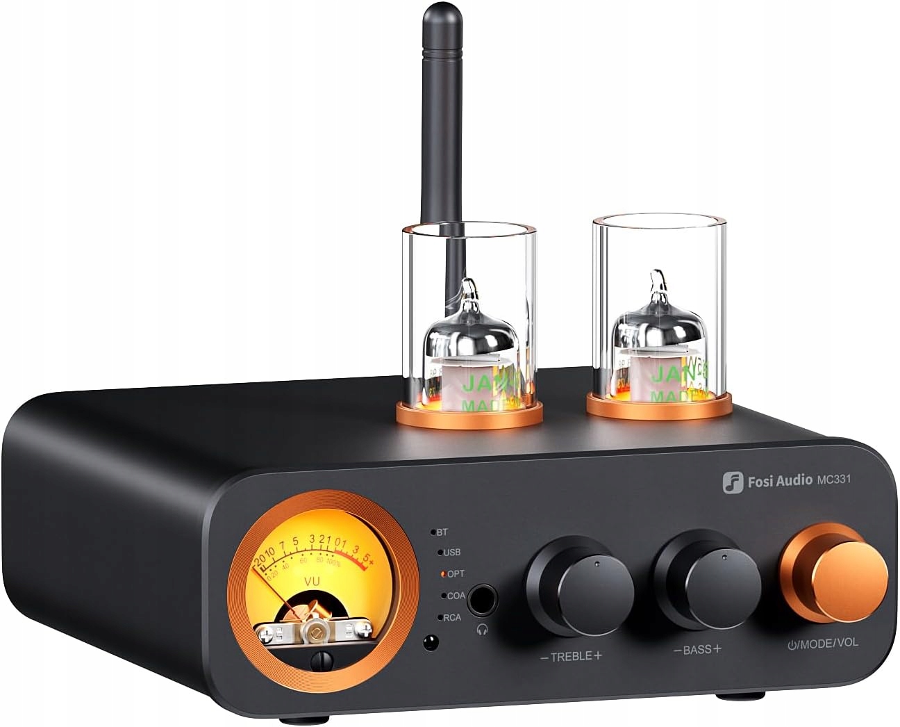 Fosi Audio MC331 24V zintegrowany wzmacniacz lampowy z DAC BT RCA COAX OPT