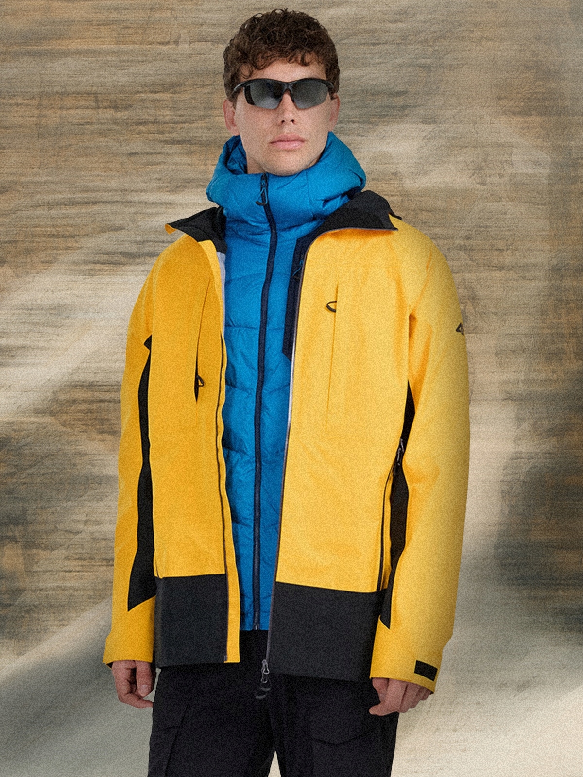 4F Pánská treková bunda Modrá XXL