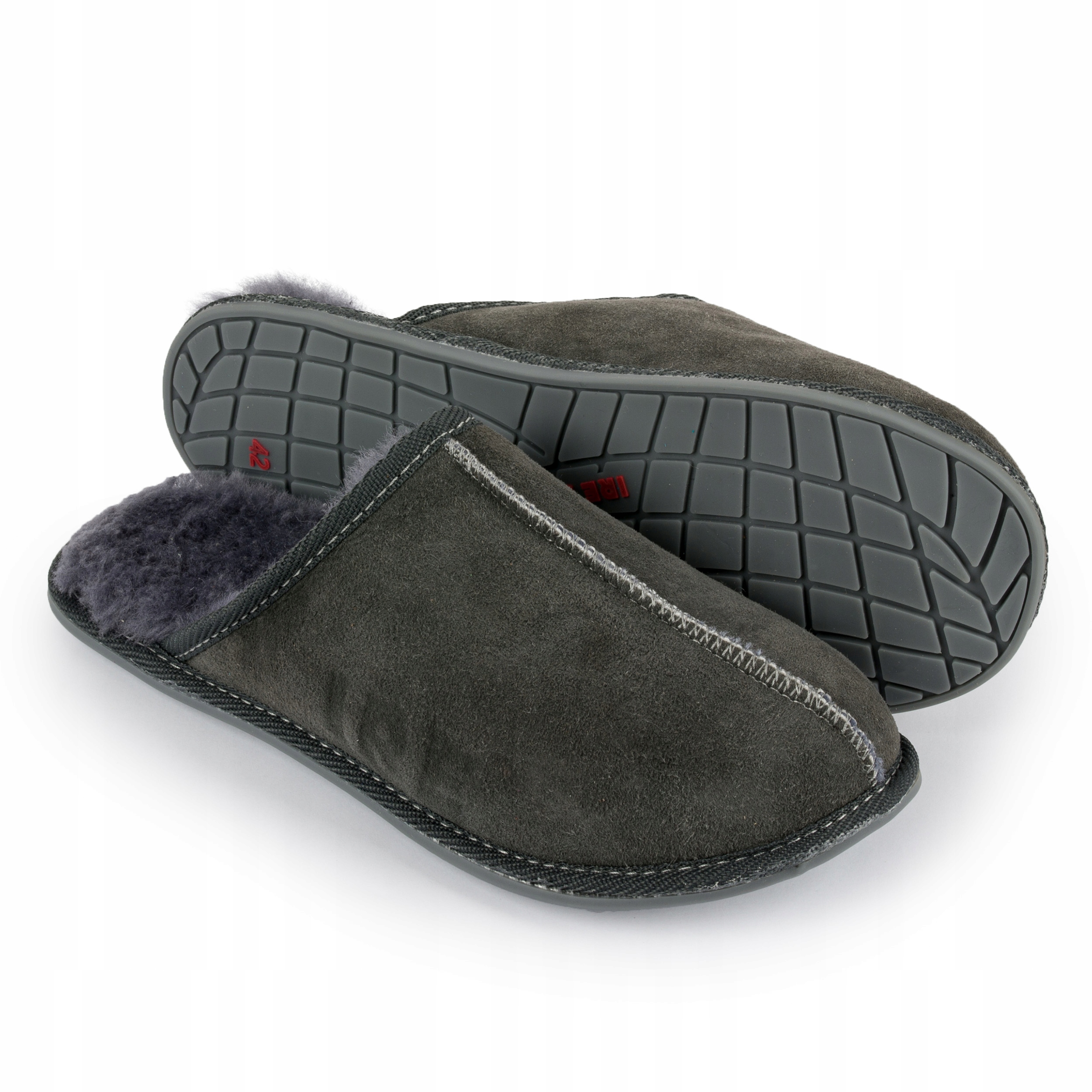 Papuče z ovčí kůže Dárek ke Dni dědečka, zateplené pantofle 40