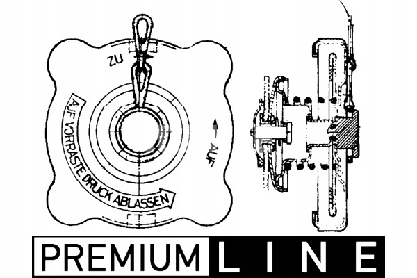MAHLE KOREK CHŁODNICY 0 7BAR Z ŁAŃCUSZKIEM MERCEDES LP NG SK Producent części Mahle