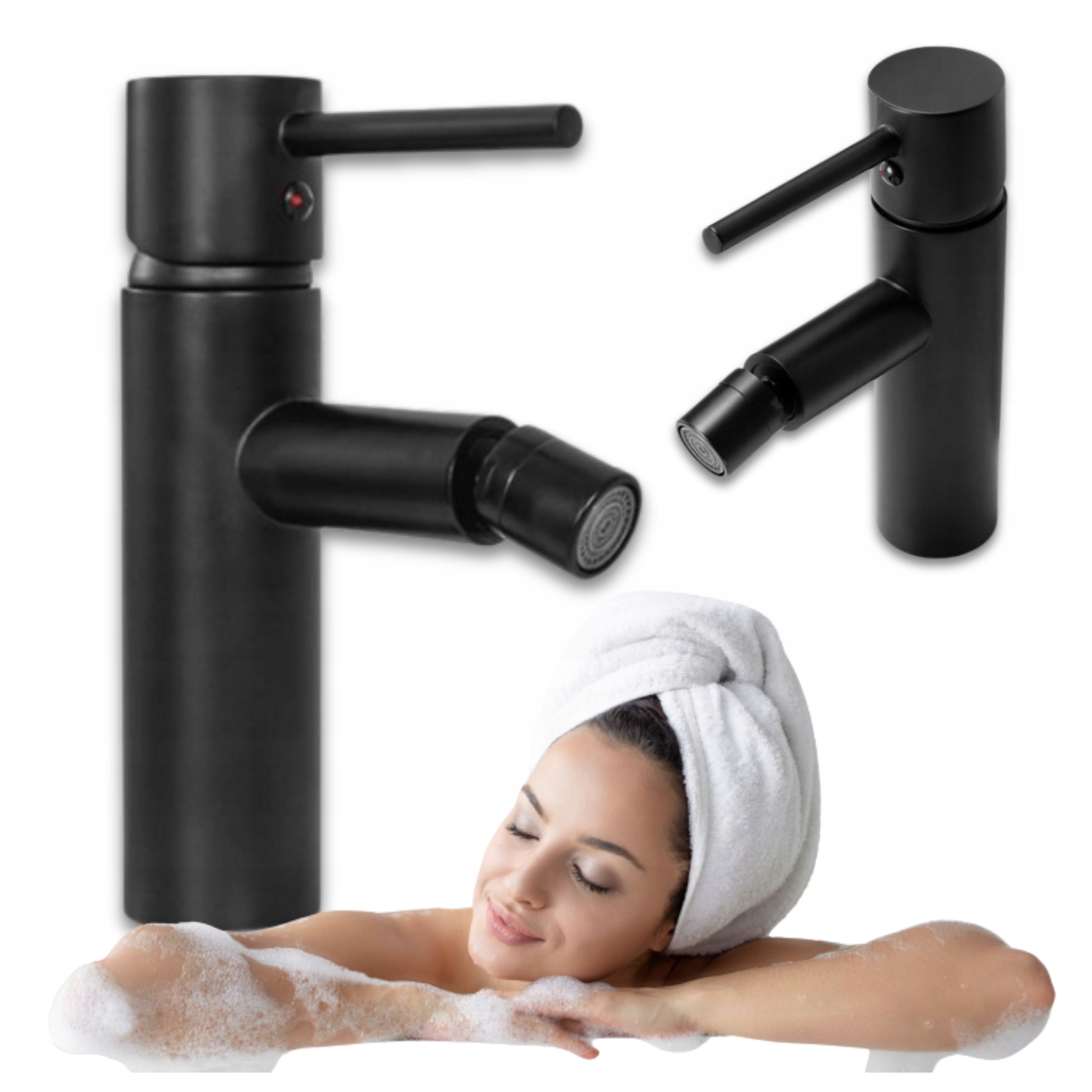 Stojánková Bidetová Baterie Bella Černá, Perlátor