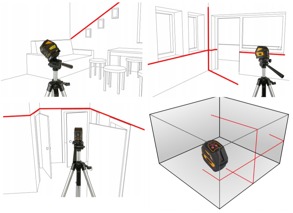 LASER LINIOWY CZERWONA WIĄZKA Z WALIZKĄ SAMOPOZIMUJĄCY LAMIGO CROSS 2 Rodzaj niwelatora laserowy