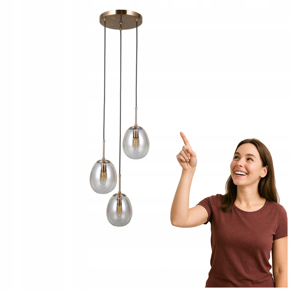 Zlatá moderní závěsná lampa Meolo do každého interiéru Italux