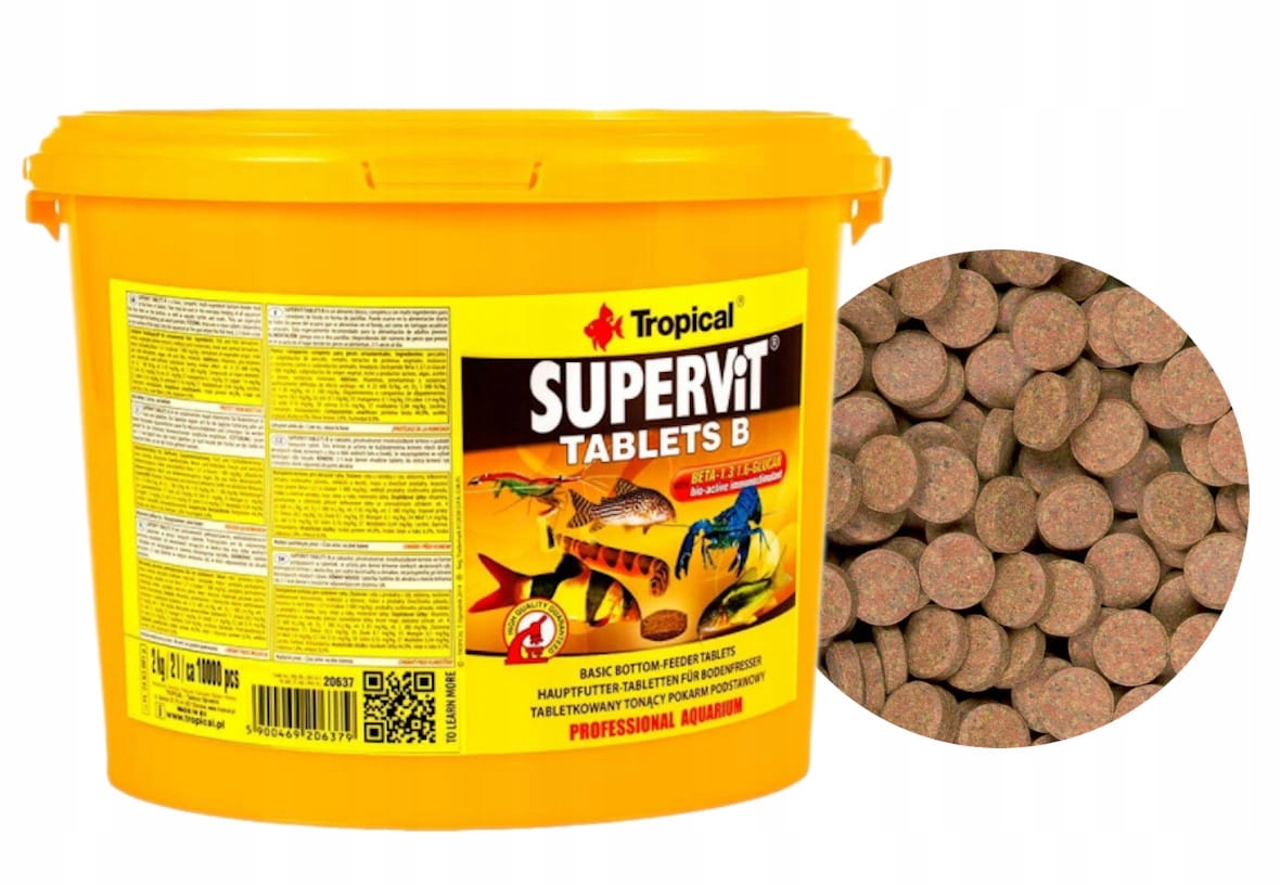 Levně Tropical SuperVit Tablets B Kbelík 2 kg 10 000 tablet
