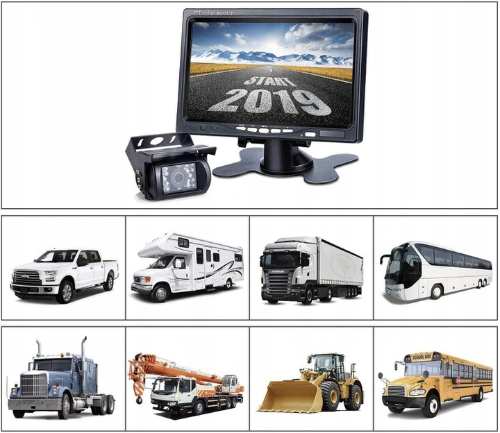 MONITOR 7 KAMERA BUS 8 IR 15m 12 24V OPTYKA SONY Model brak