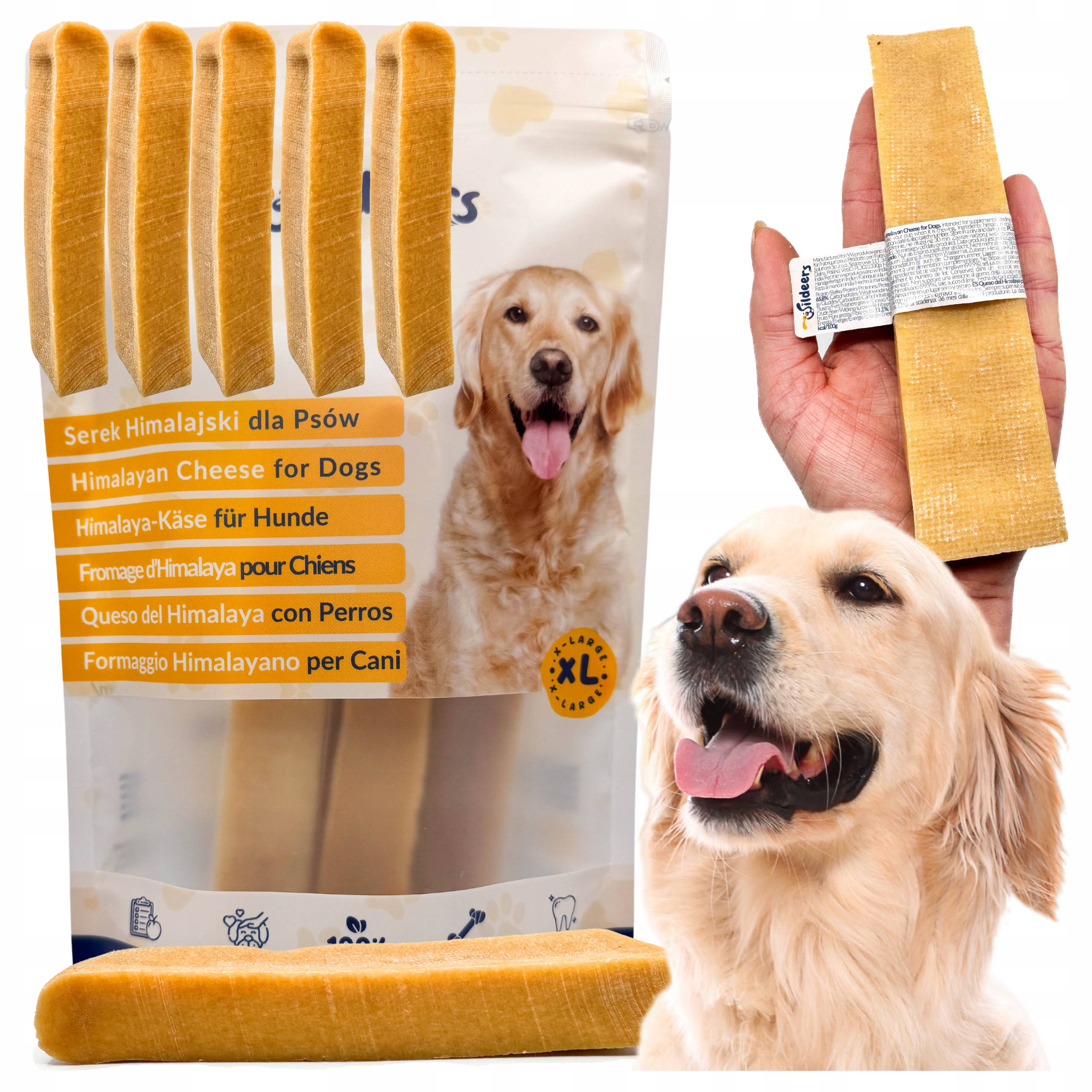 Levně Přírodní Kousátka Pro Psy, Himálajské Sýry, Pro Velké Psy, Hodně Vápníku|xl