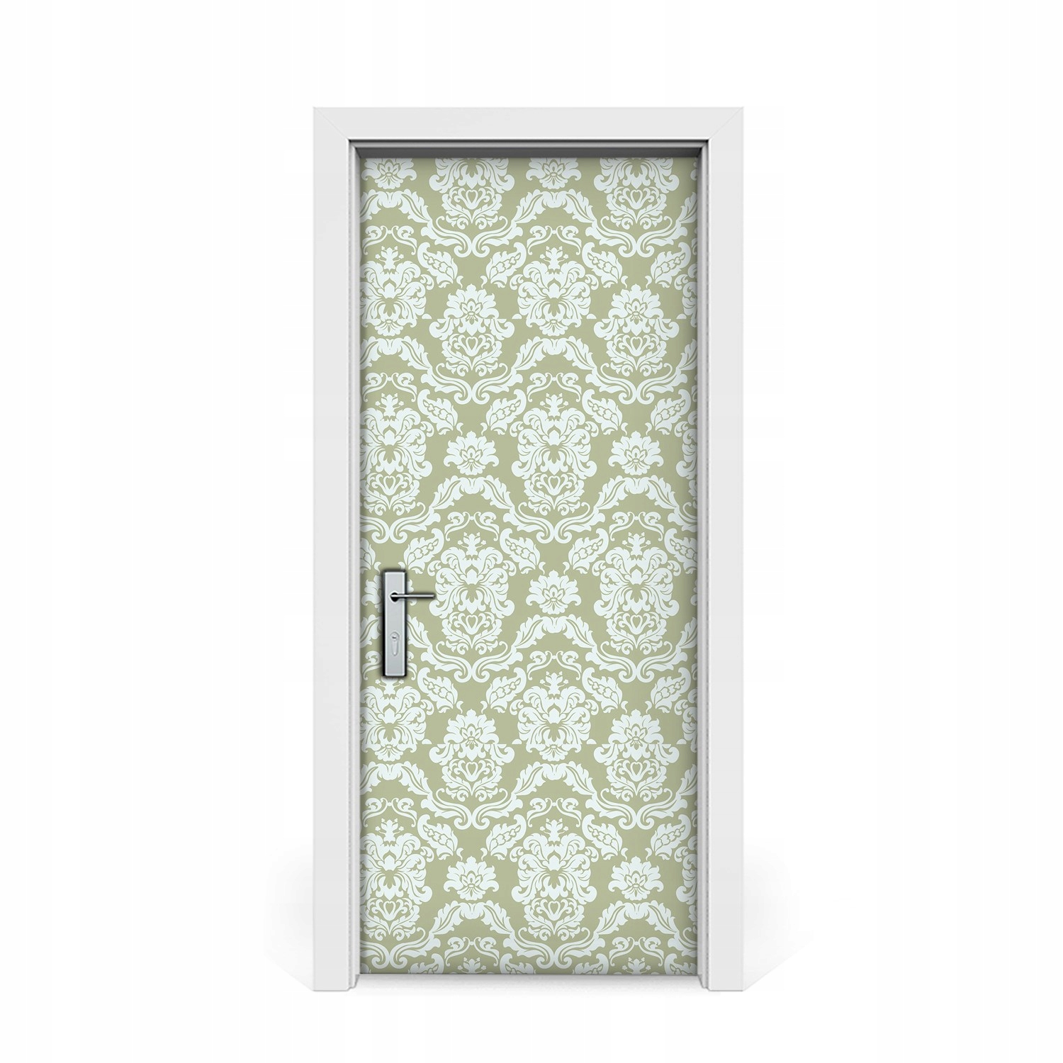 

Naklejki na drzwi Zielony ornament 85x205