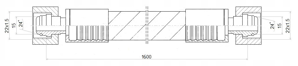 PRZEWÓD WĄŻ HYDRAULICZNY DN12 22/22 AA1600 275bar Producent części Perfect Hydraulic