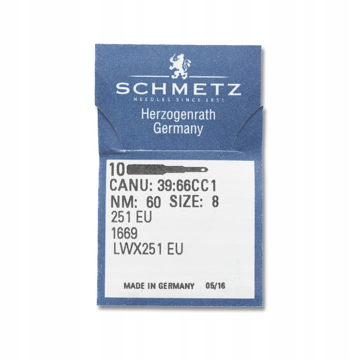 Jehly do stroje podšívky Schmetz 251EU 60 10 Ks