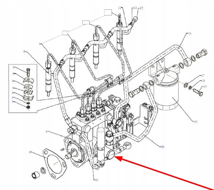 490B Pompka paliwa Numer katalogowy części AS490B