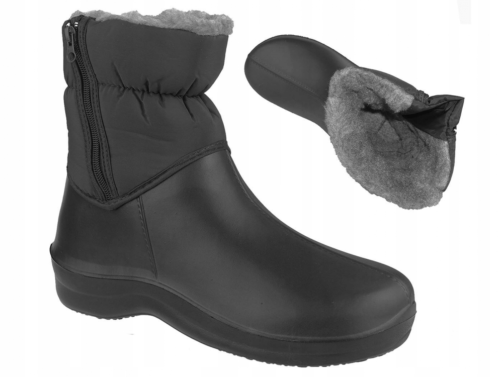 ŚNIEGOWCE DAMSKIE ZIMOWE KALOSZE KOZAKI Z ZAMKIEM PIANKOWE Marka inna