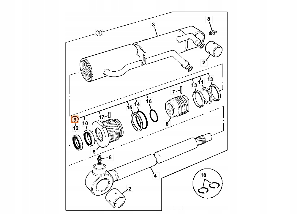 КОМПЛЕКТ УЩІЛЬНЕНЬ ПРИВОДУ ВАЖЕЛЯ 233/03155
