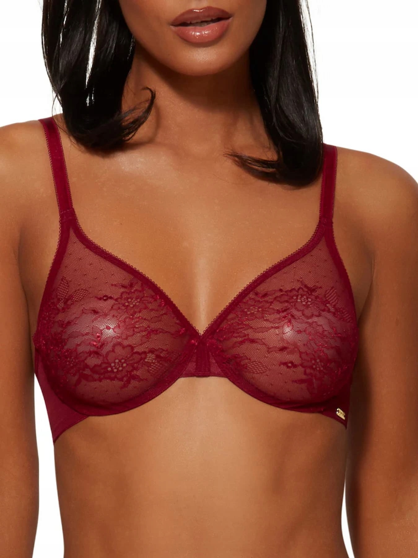 Gossard Podprsenka 70G/32G Glossies Lace Bordeaux