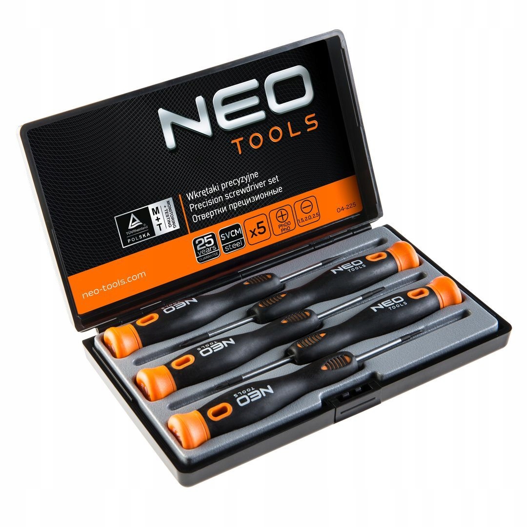 ПРЕЦИЗИОННЫЕ ОТВЕРТКИ, НАБОР ИЗ 5 ШТ. SVCM NEO 04-225