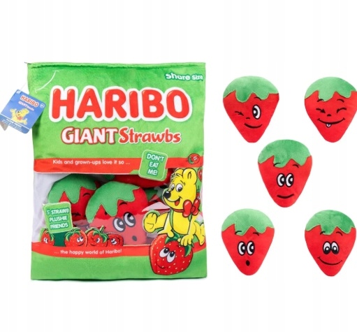 HARIBO GIANT STRAWBS - PIĘKNE PLUSZAKI (5015934926390) • Cena, Opinie ...
