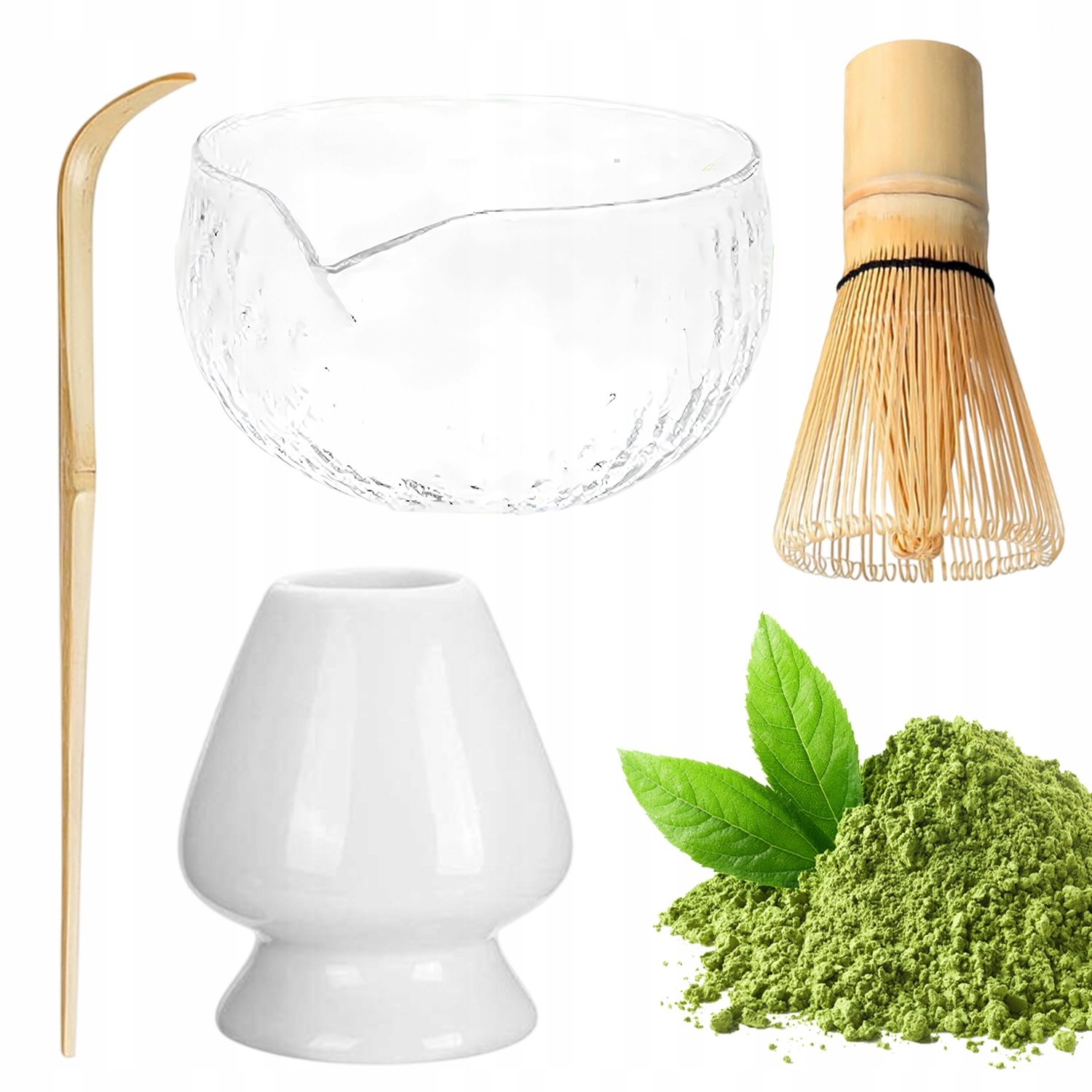 Levně Sada Čajových Obřadů Matcha S Miskou, Šlehací Metlou A Lžičkou Na Čaj