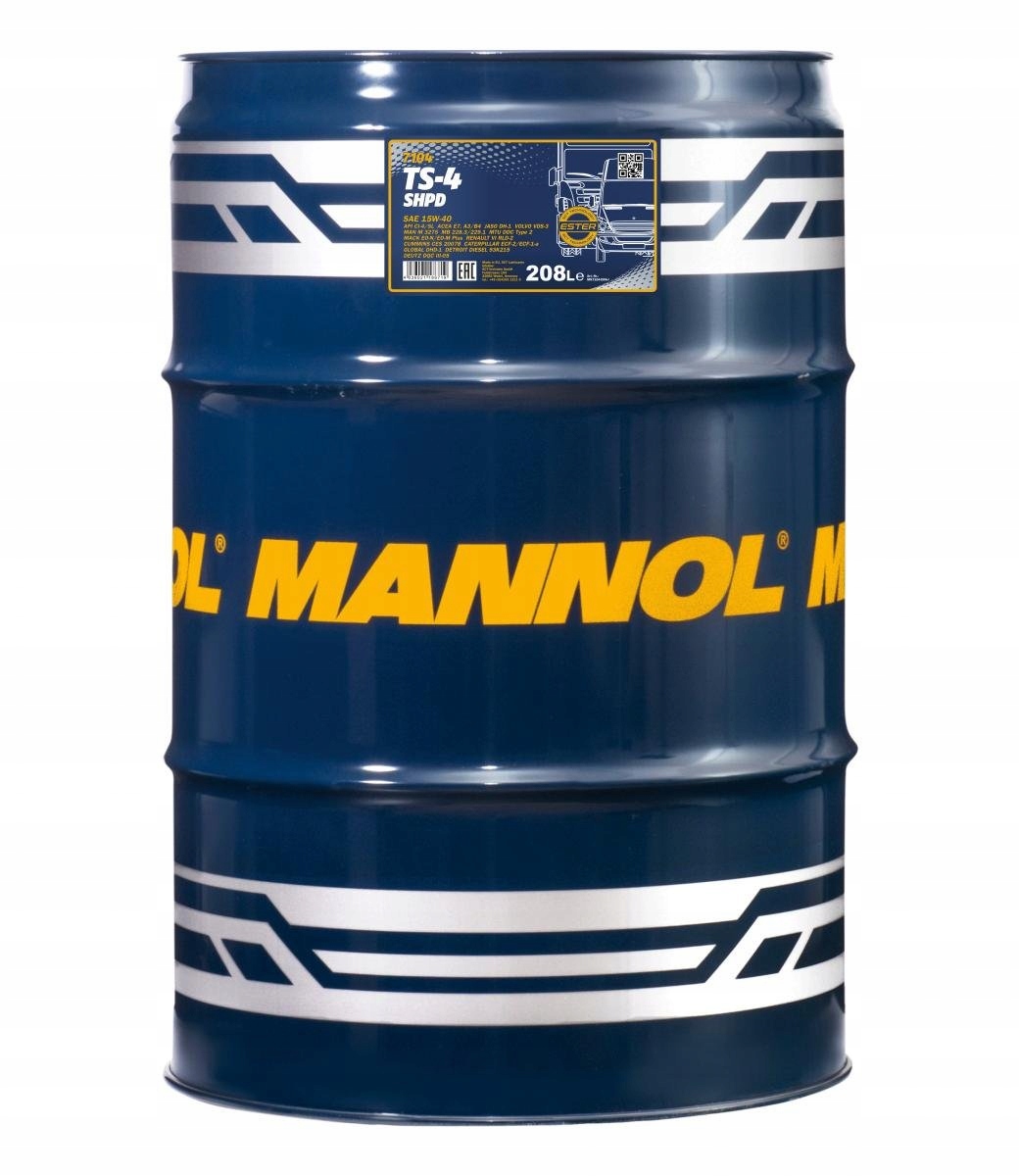 

Mannol TS-4 Shpd 15W40 208L. 7104-DR