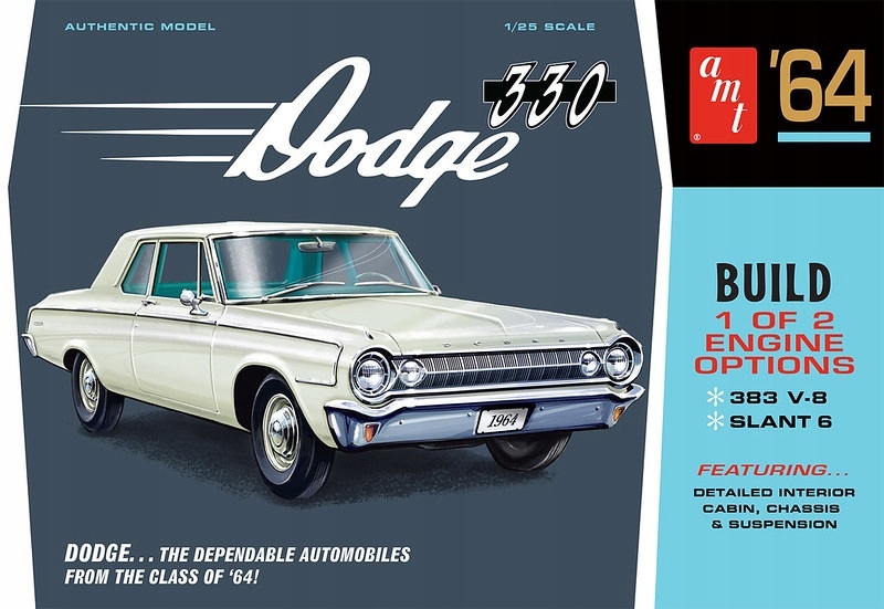 Model Plastikowy - Samochód 1:25 1964 Dodge 330 - AMT1366