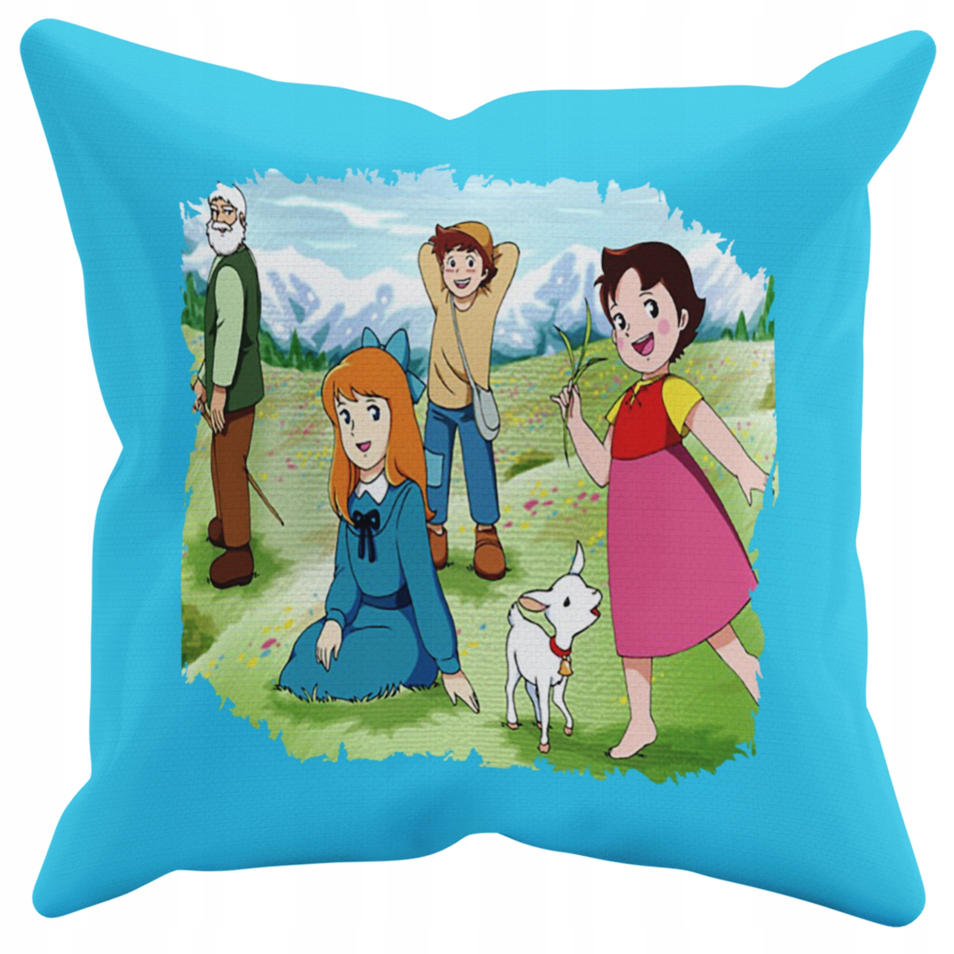 POSZEWKA NA PODUSZKĘ JAŚKA DO PRZEDSZKOLA HEIDI + IMIĘ GRATIS Kolor dominujący odcienie niebieskiego