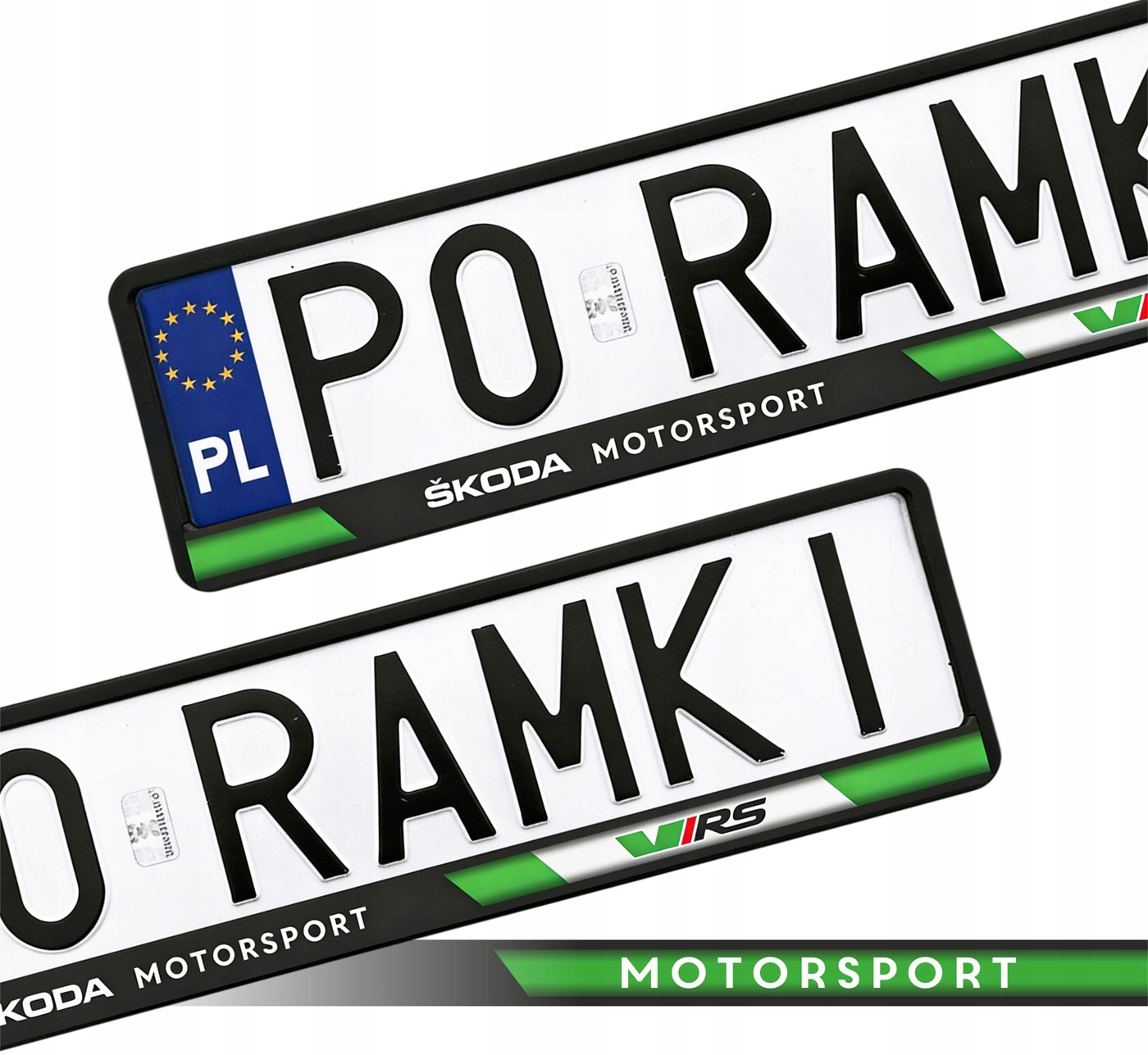 Skoda Vrs Rs Sport Octavia Superb Fabia ramki do tablic rejestracyjnych