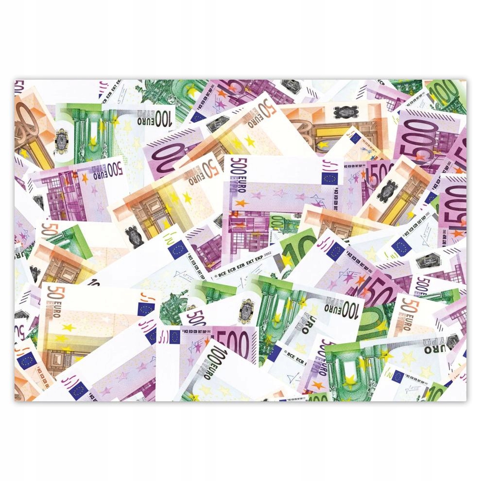 

Plakat 70x50 Dużo pieniędzy Kasa Euro
