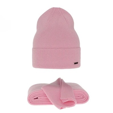 Čepice, světle růžová, 100% merino Melpomena