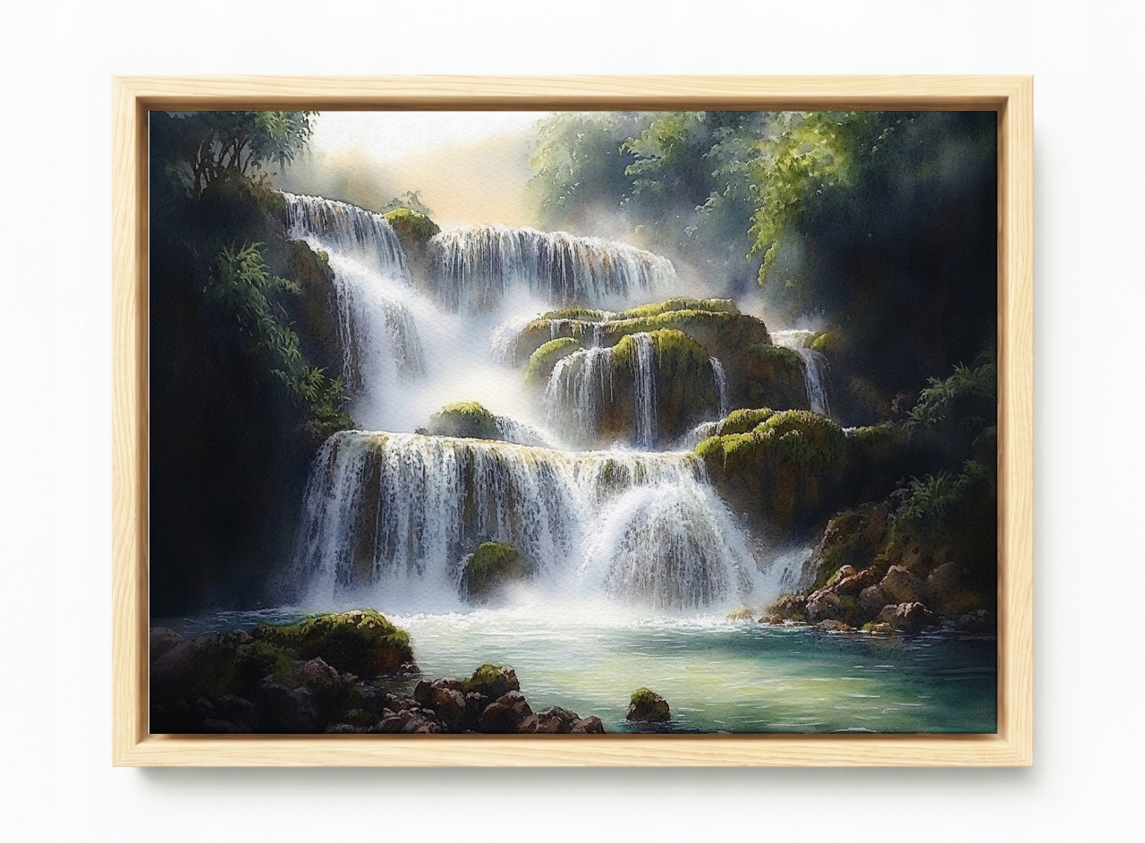 Obraz Rám Americký Box Krajina Chorvatsko Park Krka Vodopády Řeka 60x40
