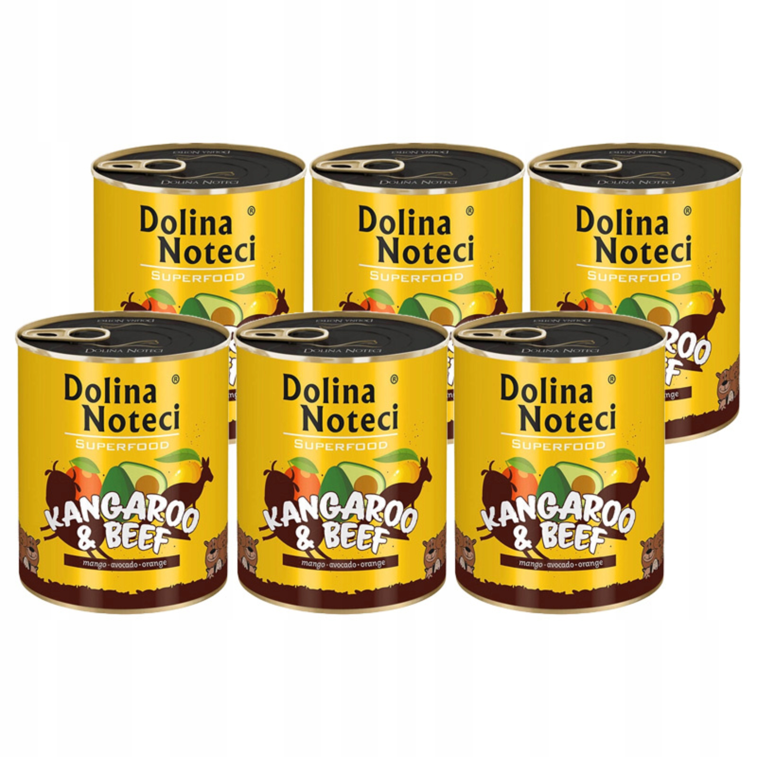 Vlhké krmivo pro psa Dolina Noteci Superfood Kangur Hovězí 24x800 g