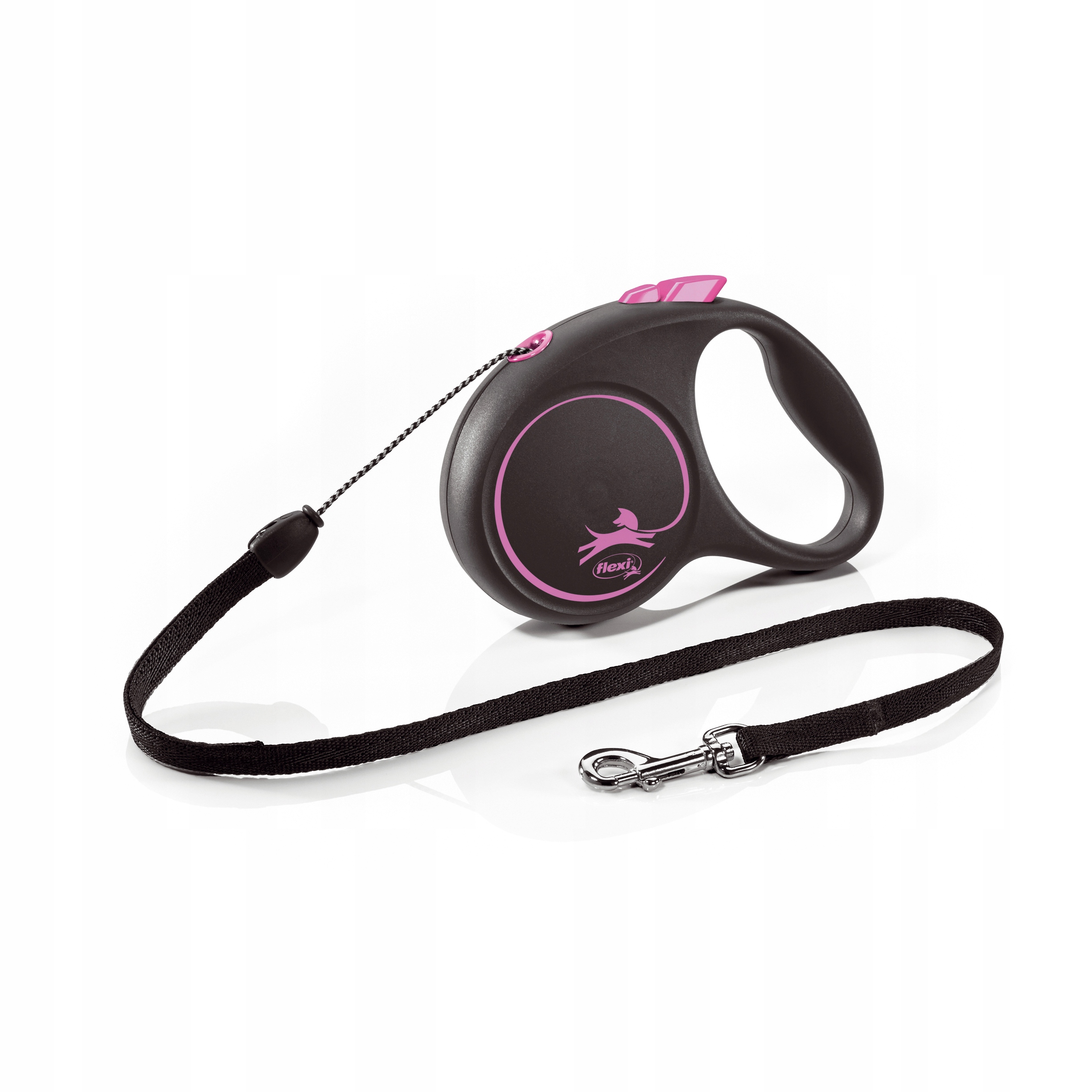 

Flexi Black Design smycz różowa linka S 5m do 12kg