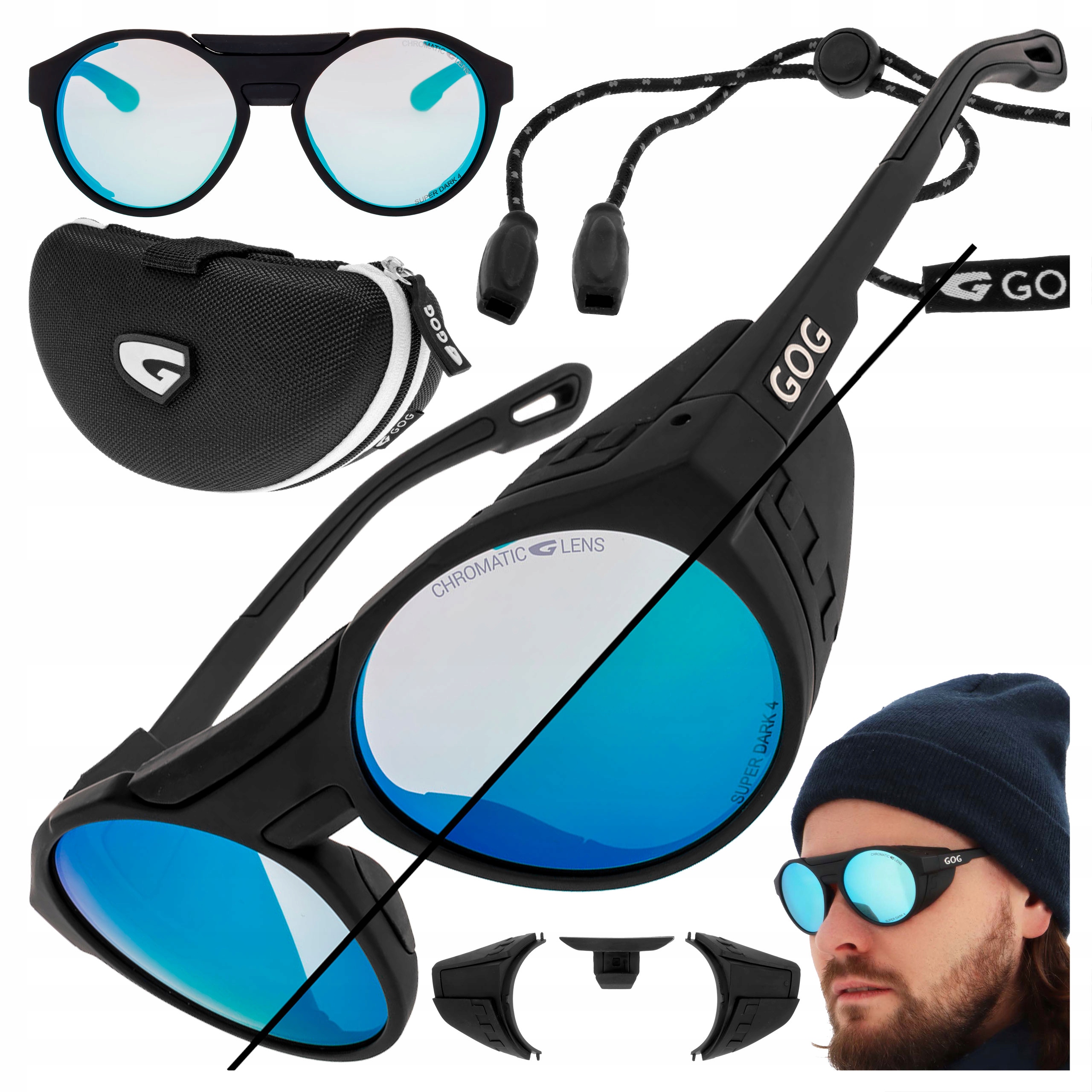 Okulary Górskie Gog Manaslu E495-1C Przeciwsłoneczne Z Fotochromem Osłonki