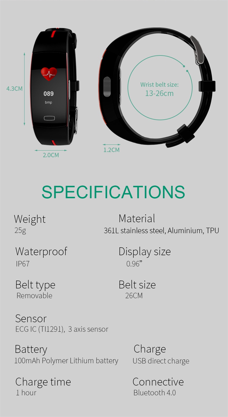 Smart Watch Heart Rate Blood Monitor Pressure Rodzaj brak informacji