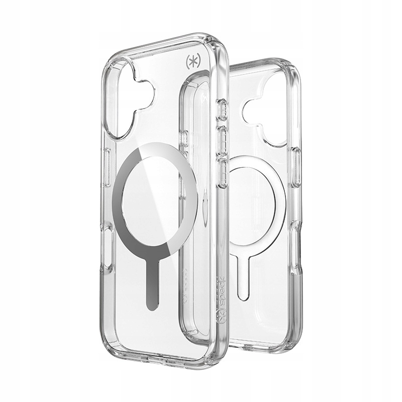 Pouzdro na iPhone 16 (průhledný chromovaný klidně stříbrný)