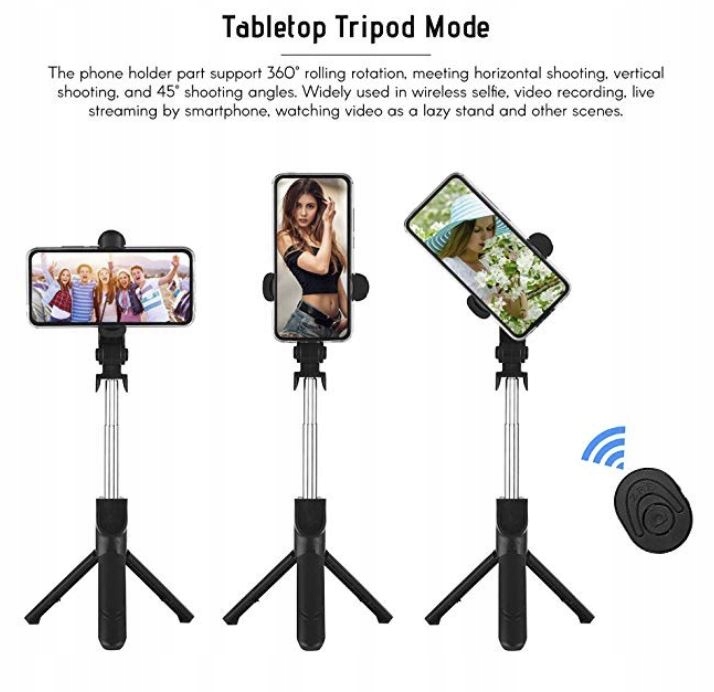 KIJEK SELFIE STICK STATYW UCHWYT BLUETOOTH Model Selfie Stick Tripod Stand
