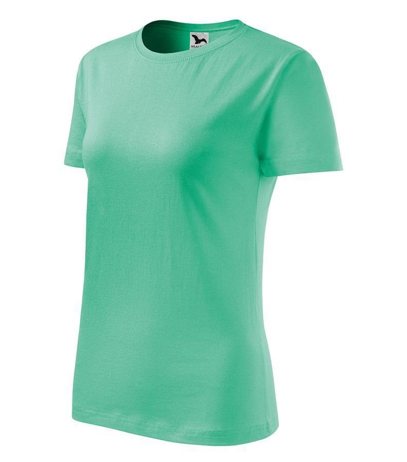 

T Shirt damski z okrągłym dekoltem Basic mięta 2XL