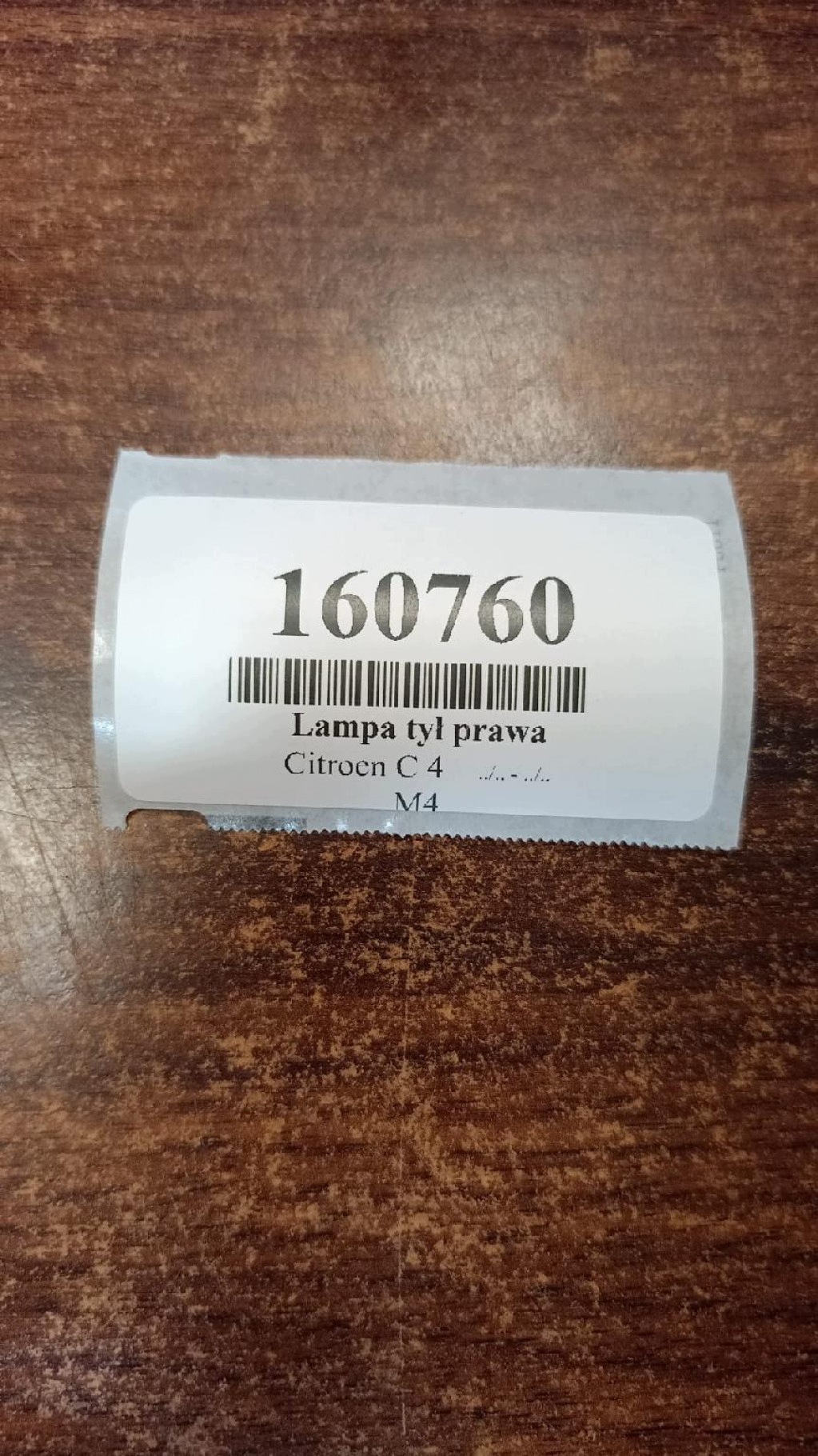 CITROEN C4 light right rear part 9655863980