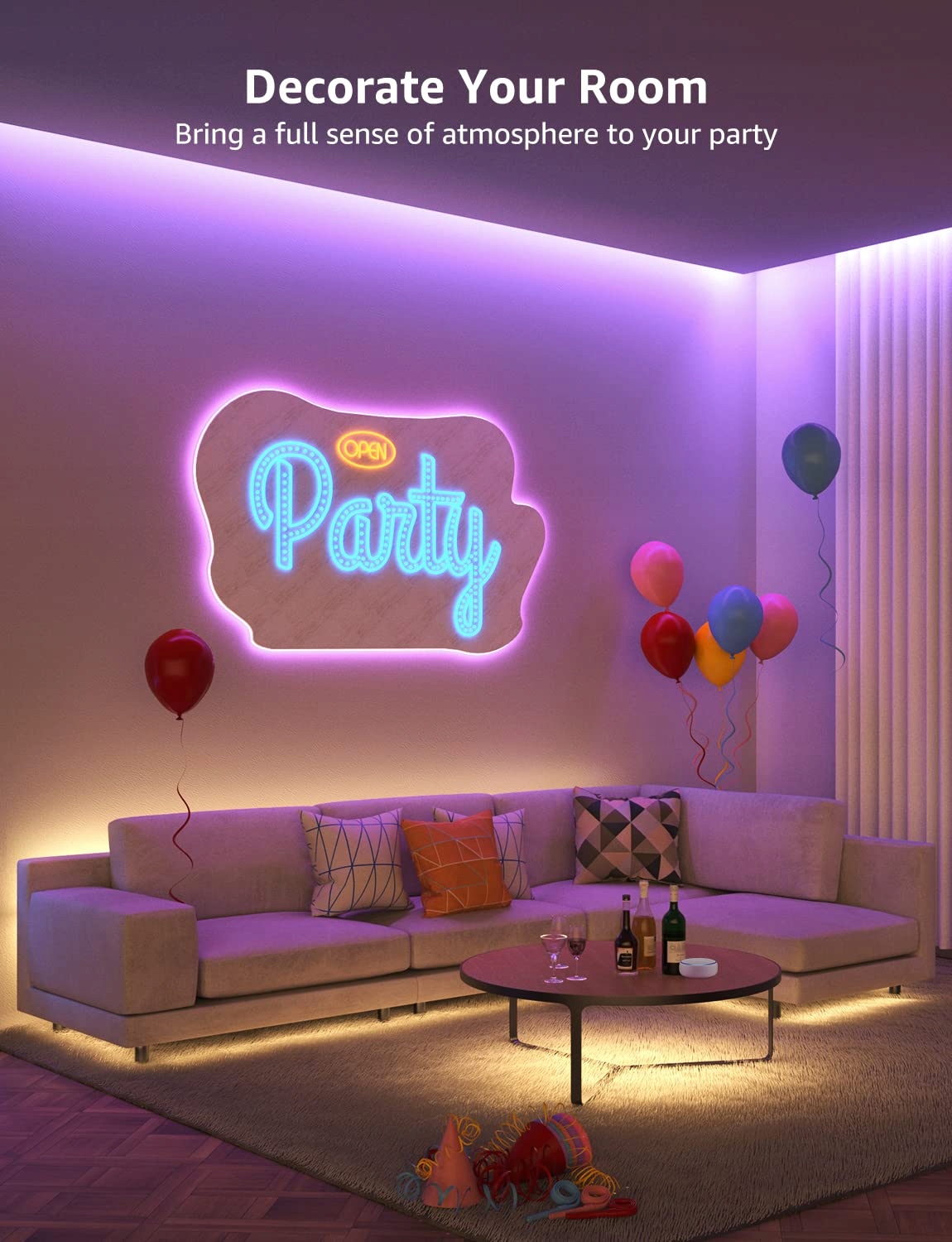 LE Inteligentna Taśma LED 5M RGB IP65, Alexa i Google Home kompatybilna — miniatura 4