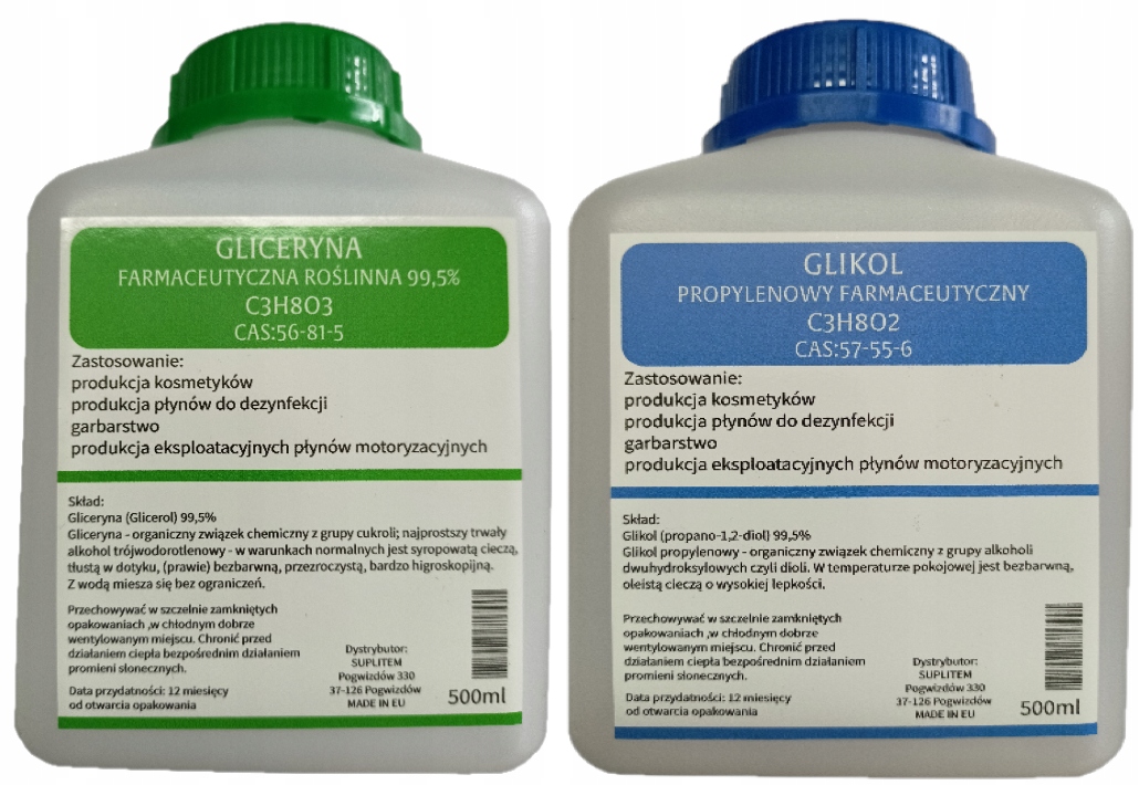 

Gliceryna Roślinna +glikol Propylenowy 1000ML