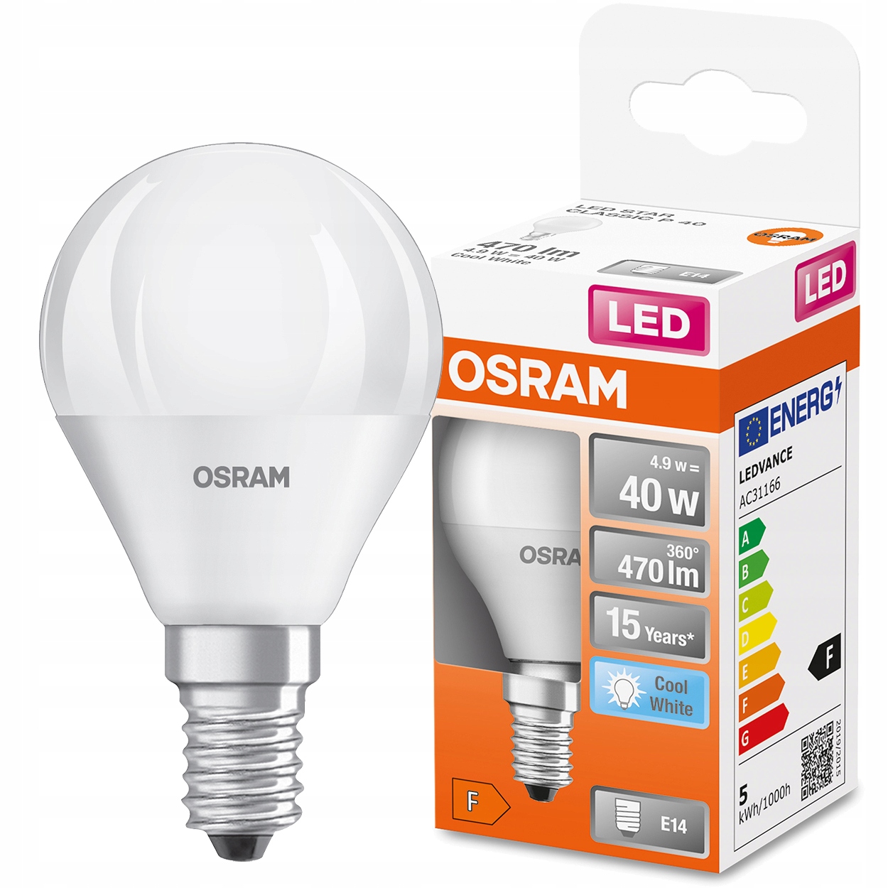 

Żarówka Led Kulka E14 4,9W 40W 470lm 4000K Osram