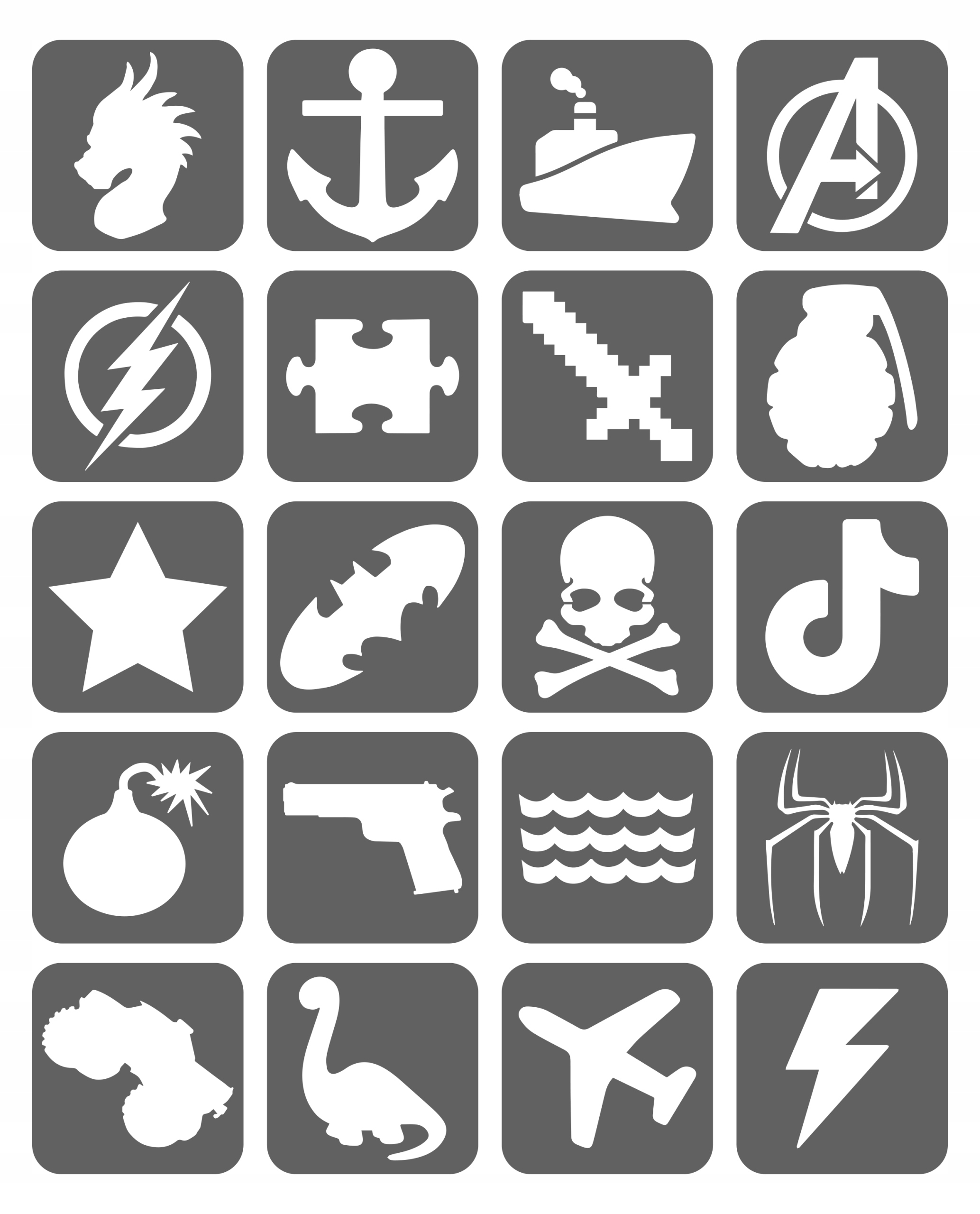 Szablony Do Tatuaży Brokatowych Chłopiec Duży