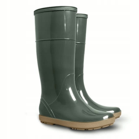 Damskie KALOSZE wysokie GUMOWCE oliwkowe MIEJSKIE ogrodowe Gumiaki Rozmiar 40