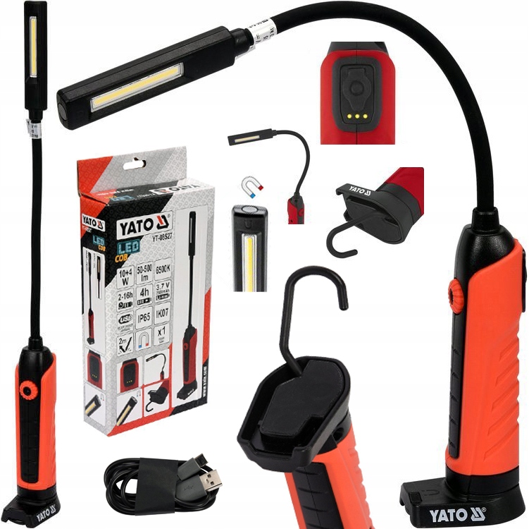 

Yato Lampa Warsztatowa Elastyczna Cob Led 50-500lm