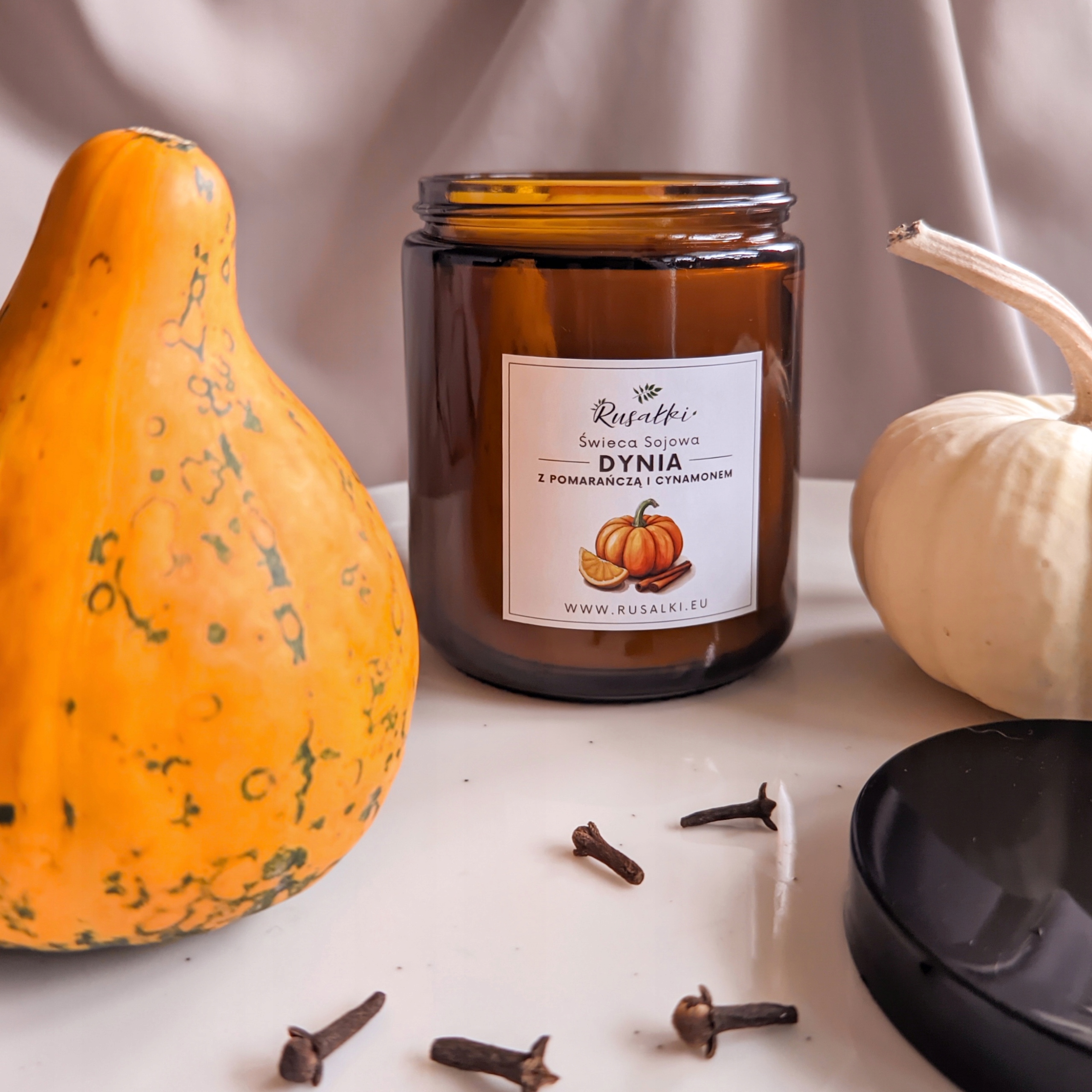 Dýně Sójová svíčka s podzimní vánoční vůní do domácnosti