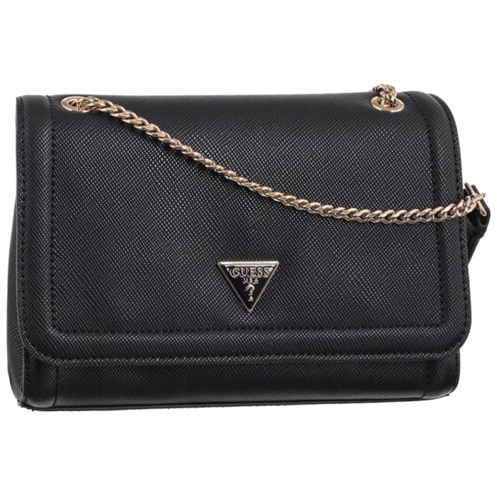 Dámská malá kabelka Guess Noelle II Cnvrtble Flap HWZG96 Black Černá